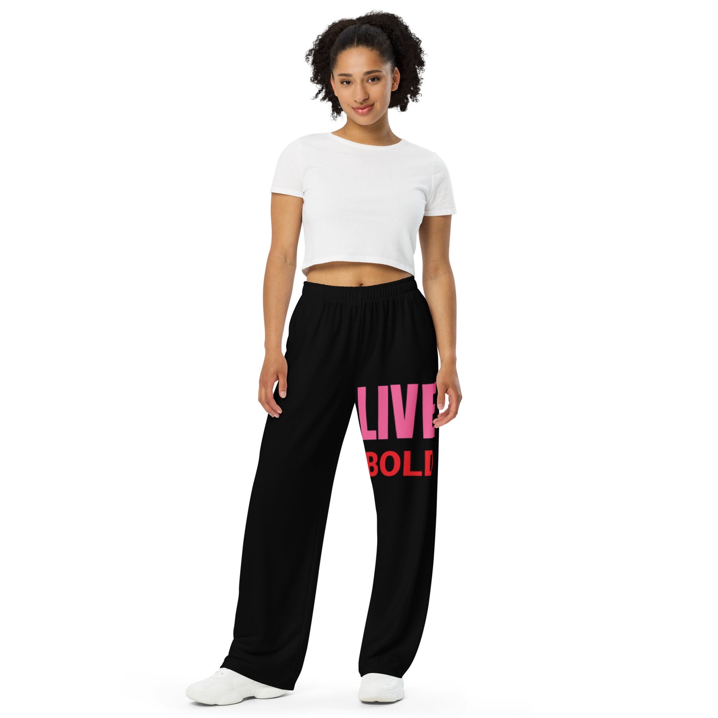 All-over print unisex wide-leg pants